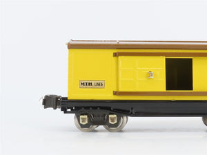 O 3-Rail MTH Tinplate 10-1042 Yellow & Brown Automobile/Furniture Boxcar #814