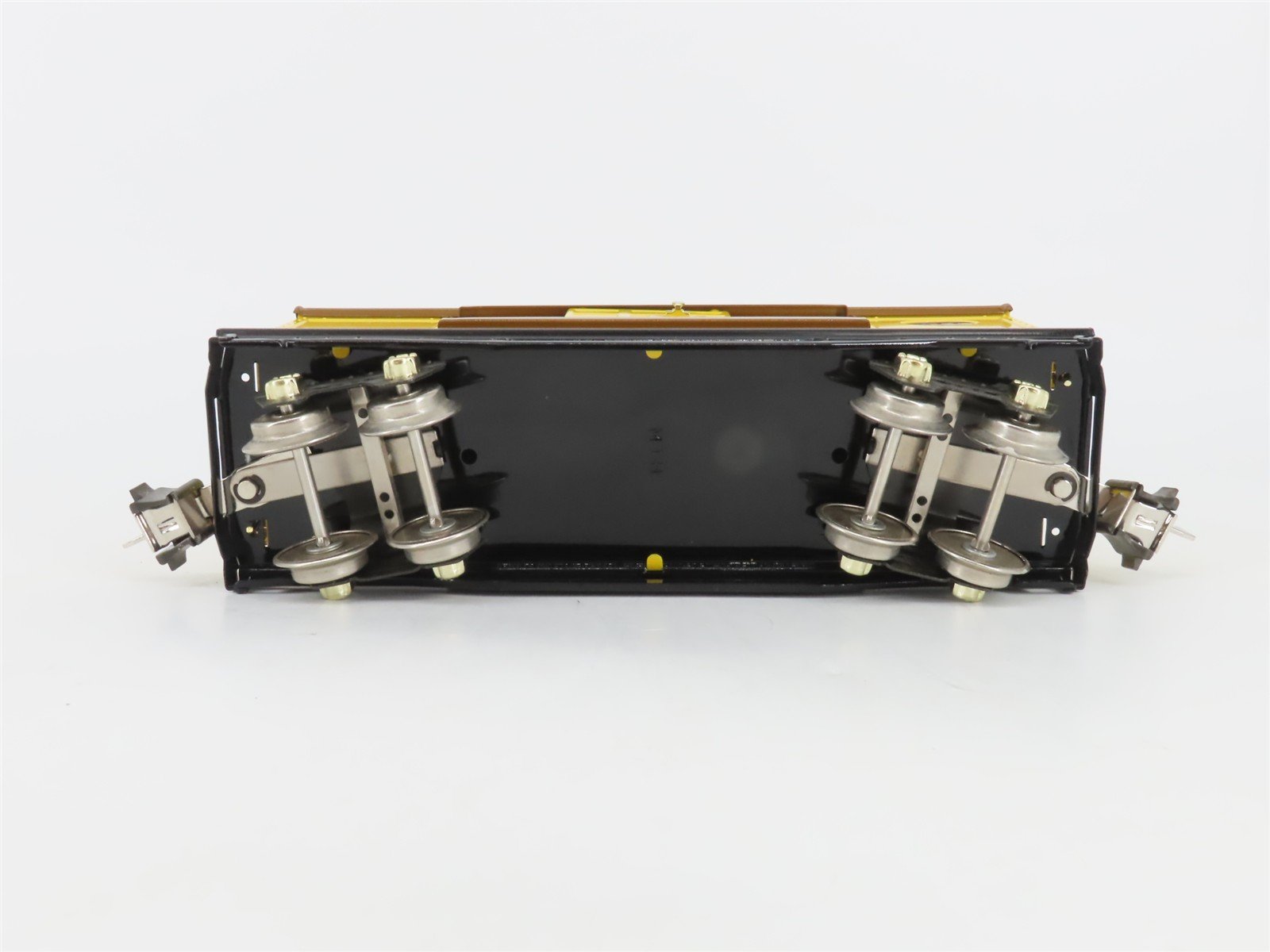 O 3-Rail MTH Tinplate 10-1042 Yellow & Brown Automobile/Furniture Boxcar #814