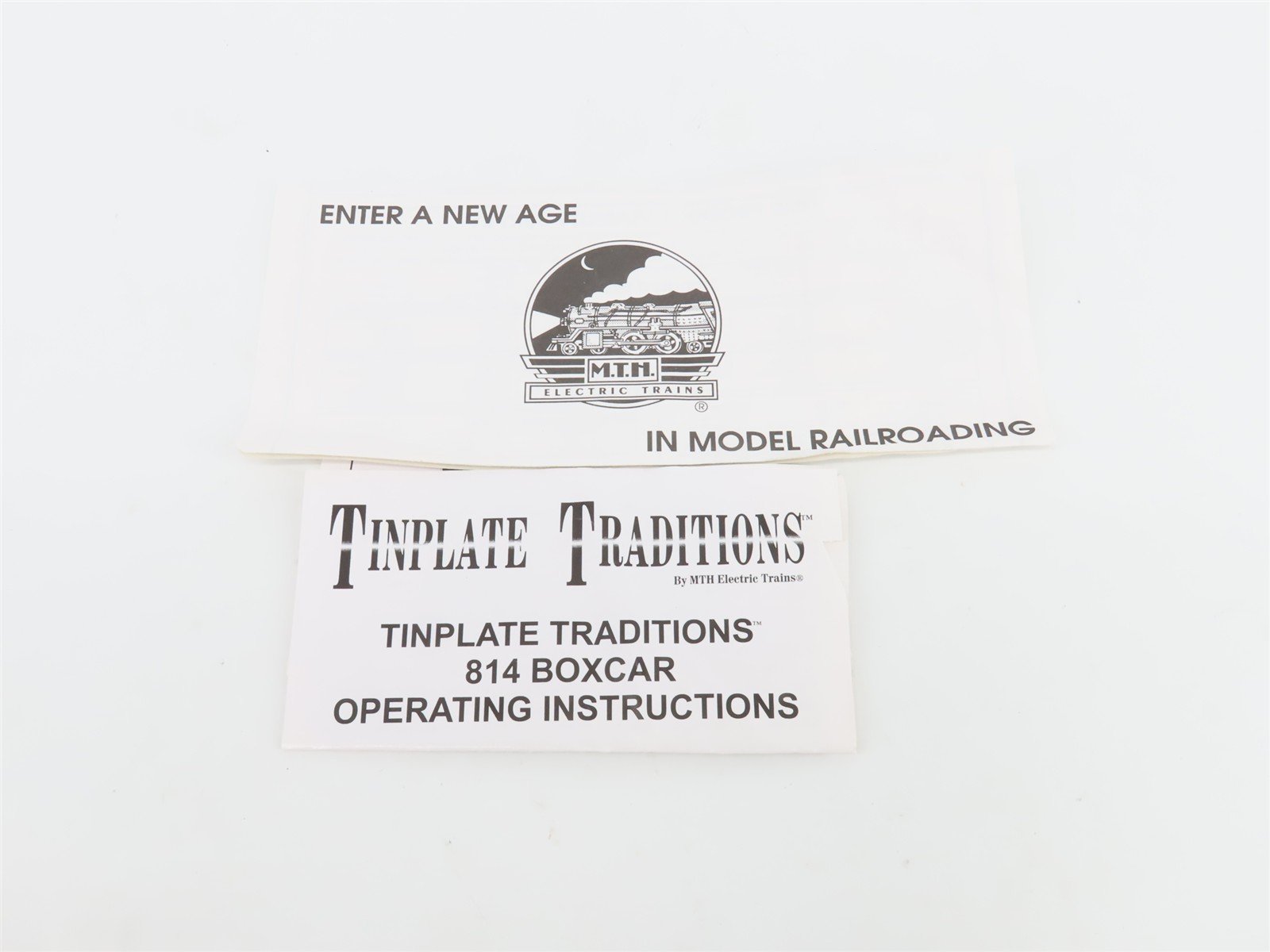 O 3-Rail MTH Tinplate 10-1042 Yellow & Brown Automobile/Furniture Boxcar #814