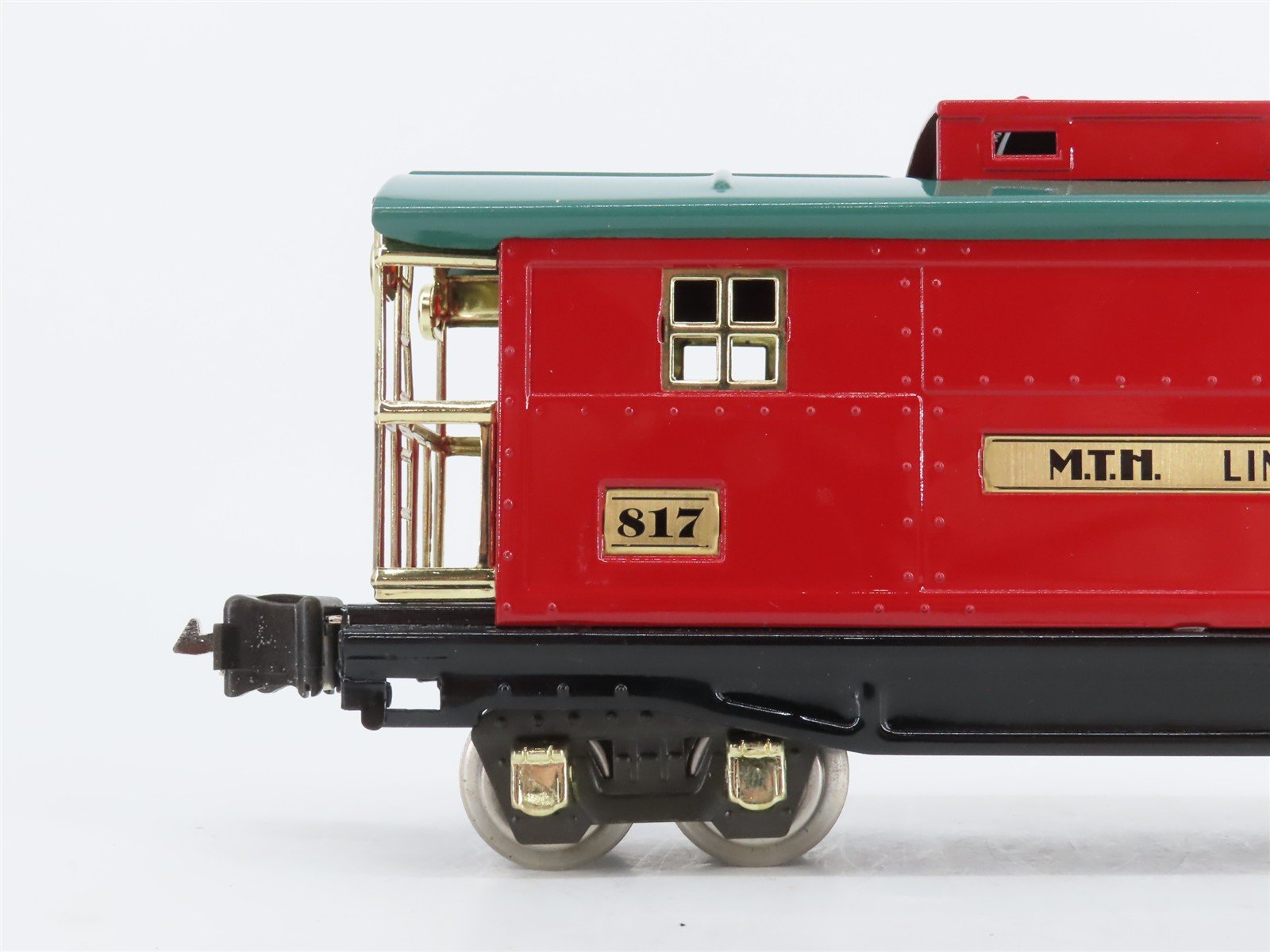 O Gauge 3-Rail MTH Tinplate 10-1042 Unlettered Red Caboose #817