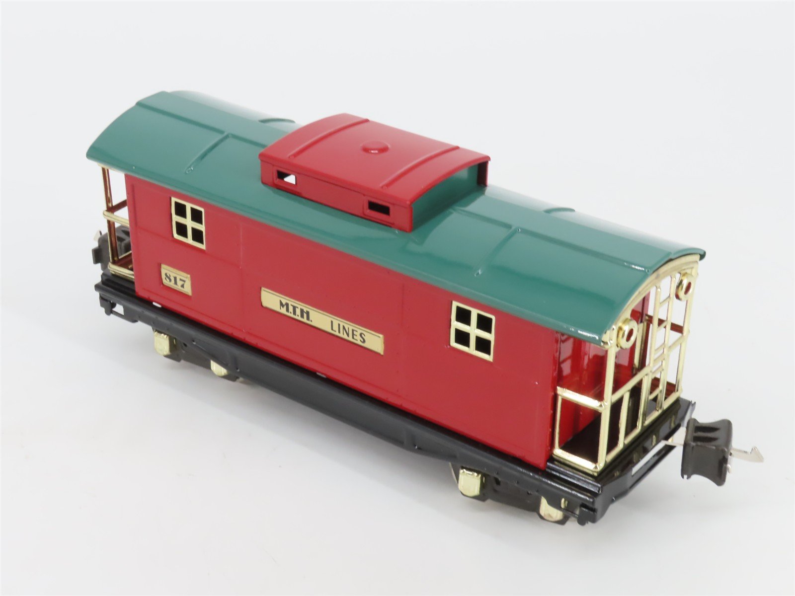 O Gauge 3-Rail MTH Tinplate 10-1042 Unlettered Red Caboose #817