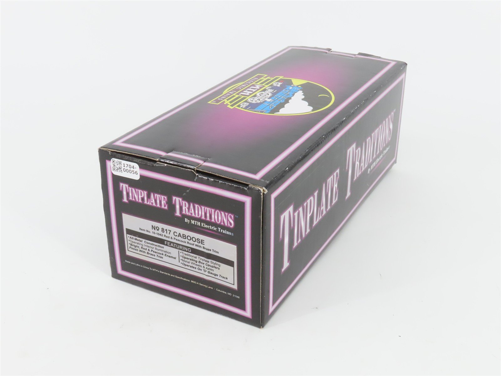 O Gauge 3-Rail MTH Tinplate 10-1042 Unlettered Red Caboose #817