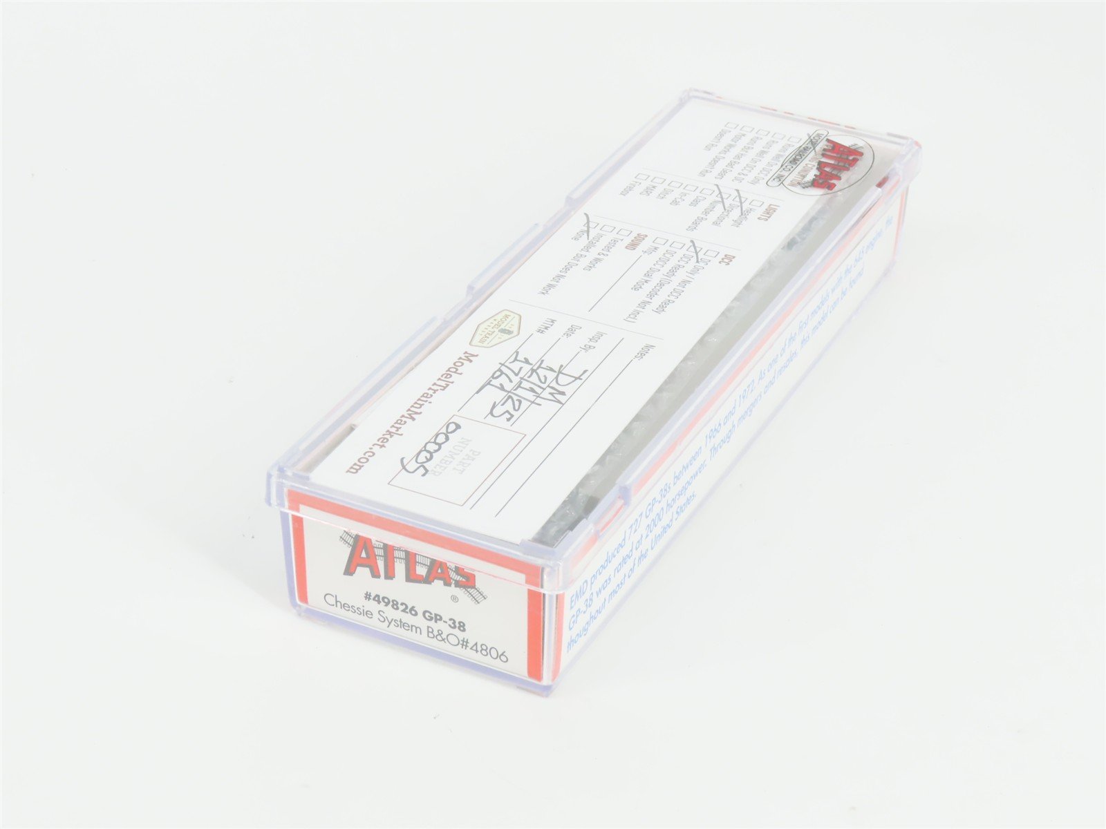 N Scale Atlas 49826 B&O Chessie System EMD GP38 Diesel #4806 - DCC Ready