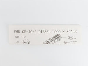 N Scale Atlas 48633 B&O Chessie System EMD GP40-2 Diesel #4103 - DCC Ready