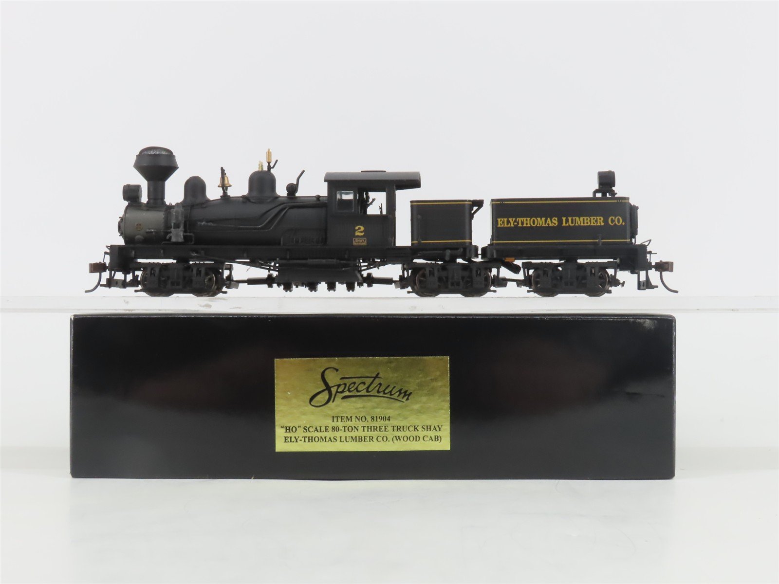 HO Bachmann Spectrum 81904 Ely-Thomas Lumber Co. 3-Truck Shay #2 - DCC Ready