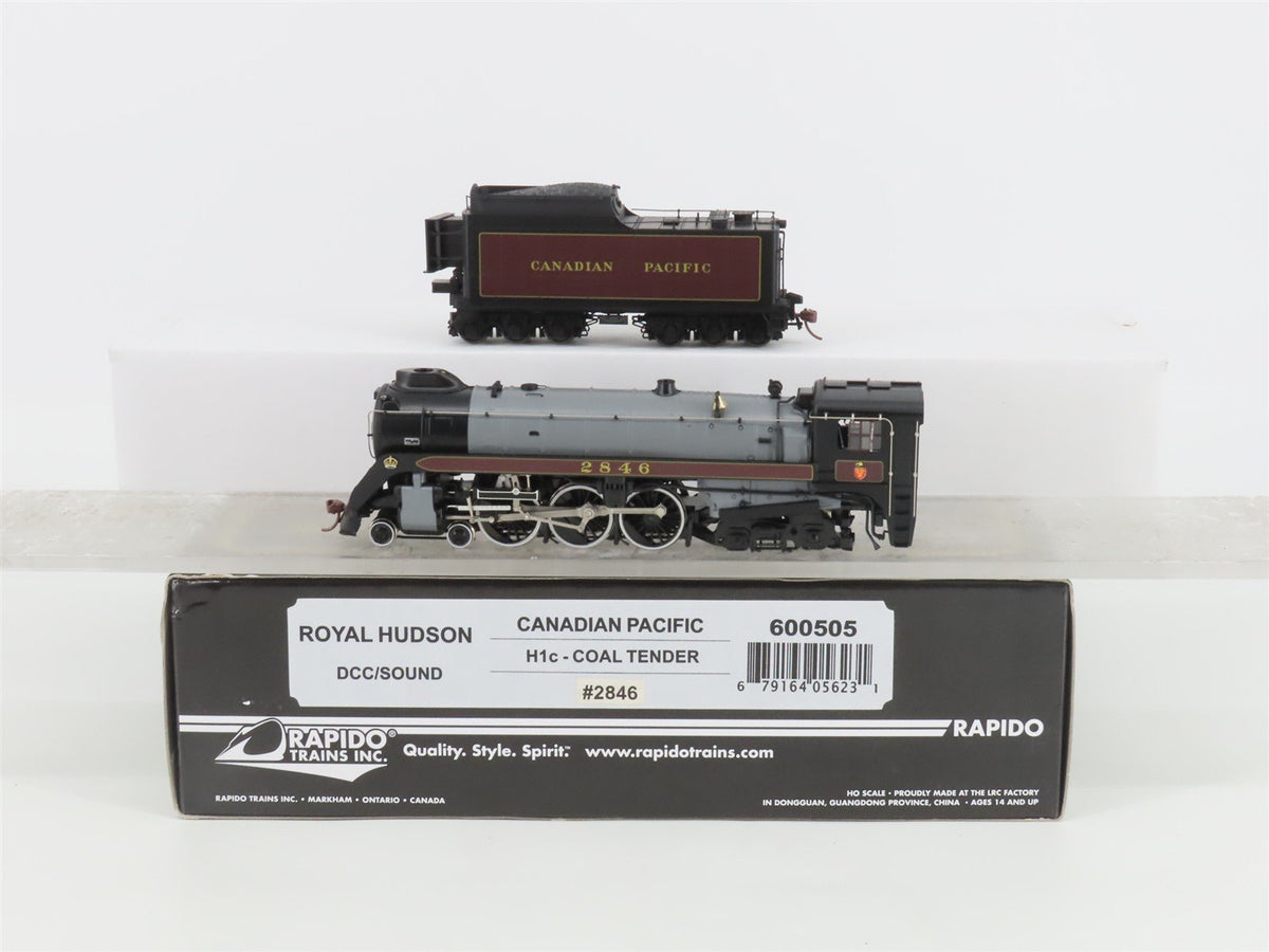 HO Rapido 600505 CP Canadian Pacific 4-6-4 Royal Hudson Steam 2846 w/DCC &amp; Sound