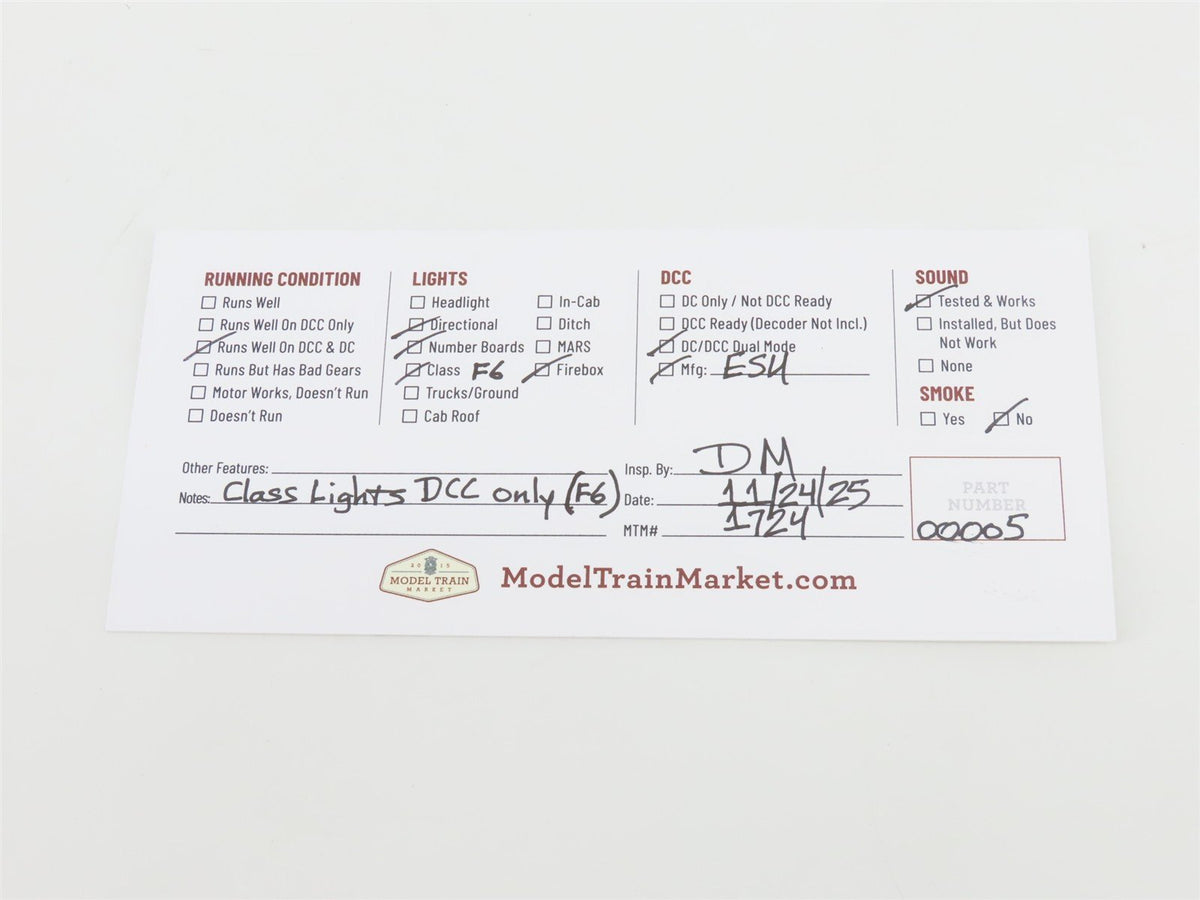 HO Rapido 600505 CP Canadian Pacific 4-6-4 Royal Hudson Steam 2846 w/DCC &amp; Sound