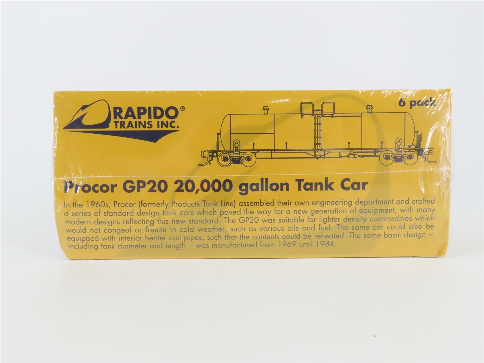 N Scale Rapido 535003 PROX Procor GP20 20k Gallon Tank Car 6-Pack - SEALED
