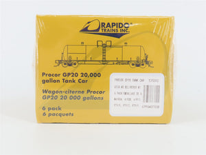 N Scale Rapido 535002 UTLX Procor GP20 20k Gallon Tank Car 6-Pack - SEALED