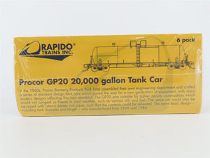 N Scale Rapido 535002 UTLX Procor GP20 20k Gallon Tank Car 6-Pack - SEALED