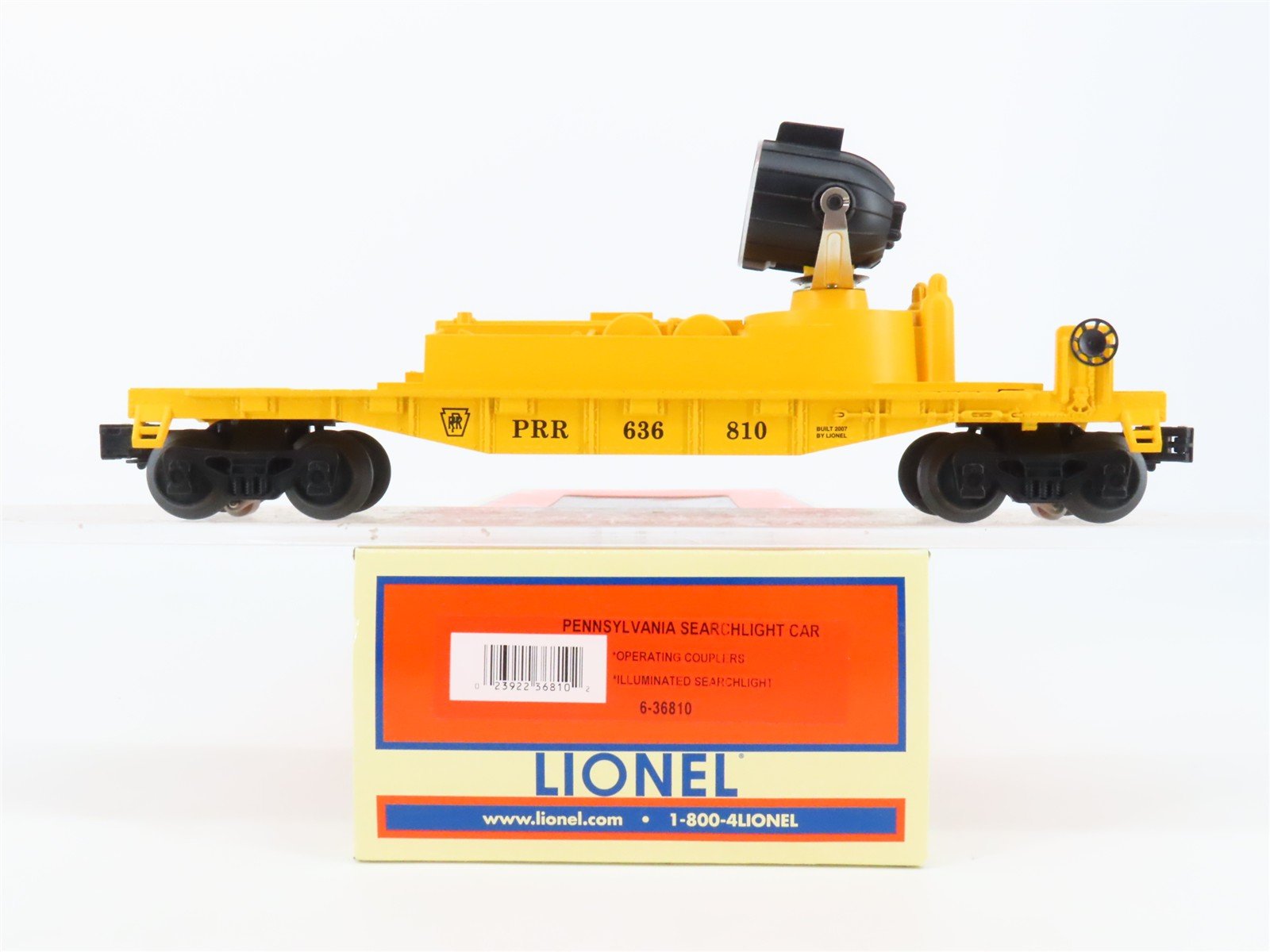 O Gauge 3-Rail Lionel 6-36810 PRR Pennsylvania Searchlight Flatcar #636810