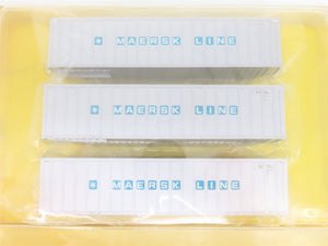 HO Scale Intermountain/A-Line 30303-01 Maersk Line 40' Ribside Container 3-Pack