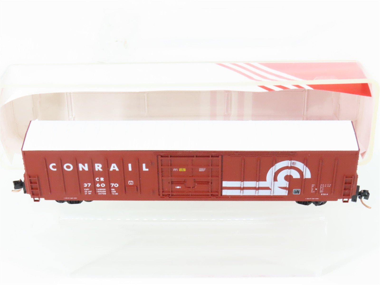 N Scale Red Caboose RN-17289-2 CR Conrail PC&F 62' Insulated Box Car #376070