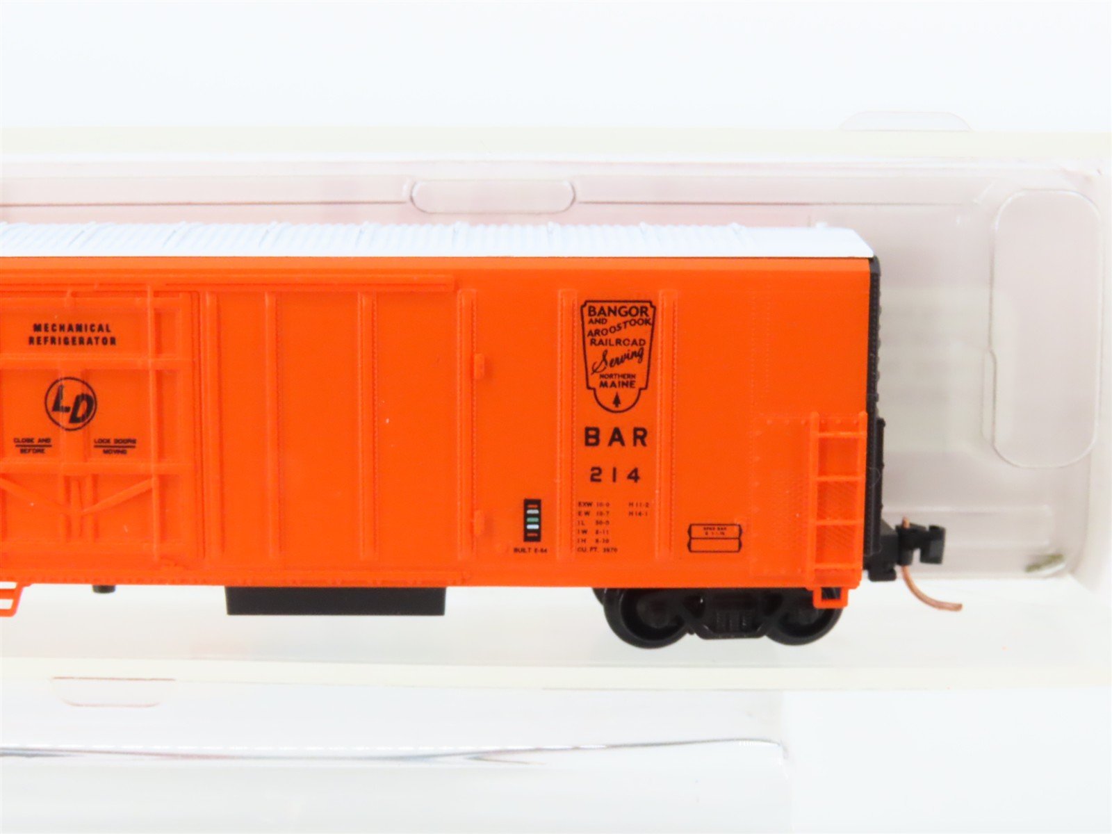 N Scale Red Caboose RN-18813-5 BAR Bangor & Aroostook 57' Mech Reefer #214