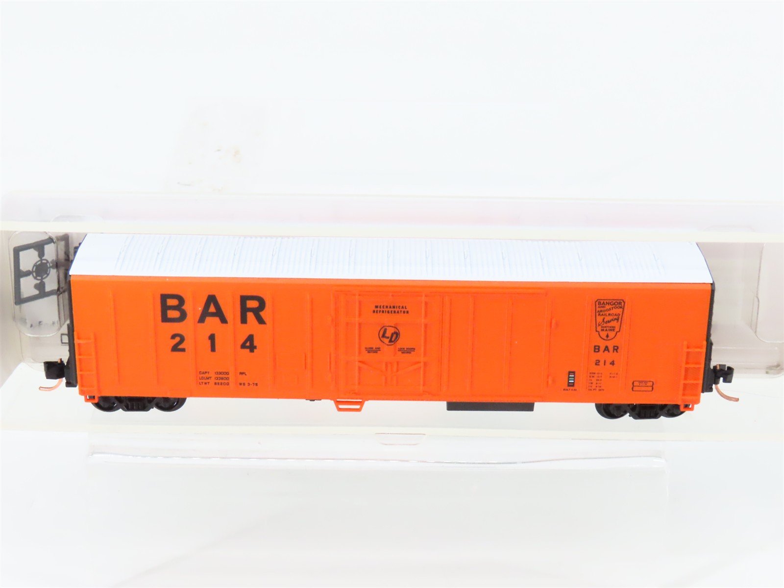 N Scale Red Caboose RN-18813-5 BAR Bangor & Aroostook 57' Mech Reefer #214