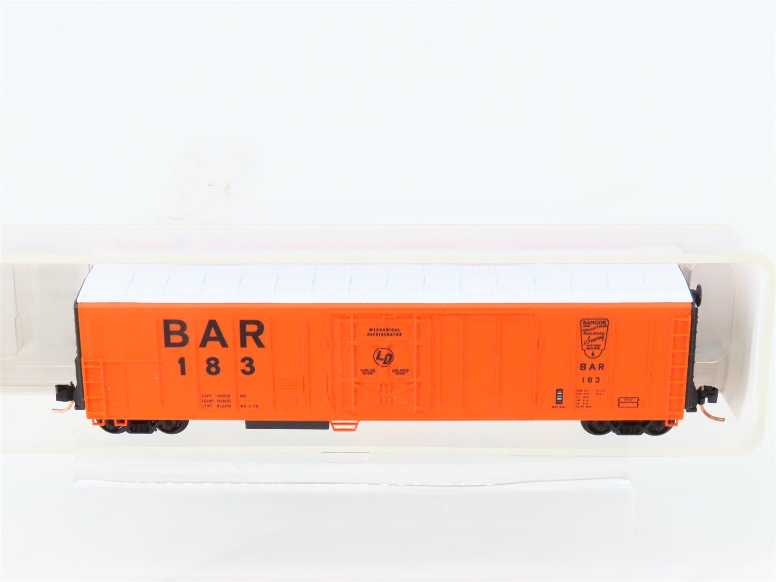 N Scale Red Caboose RN-18813-3 BAR Bangor & Aroostook 57' Mech Reefer #183