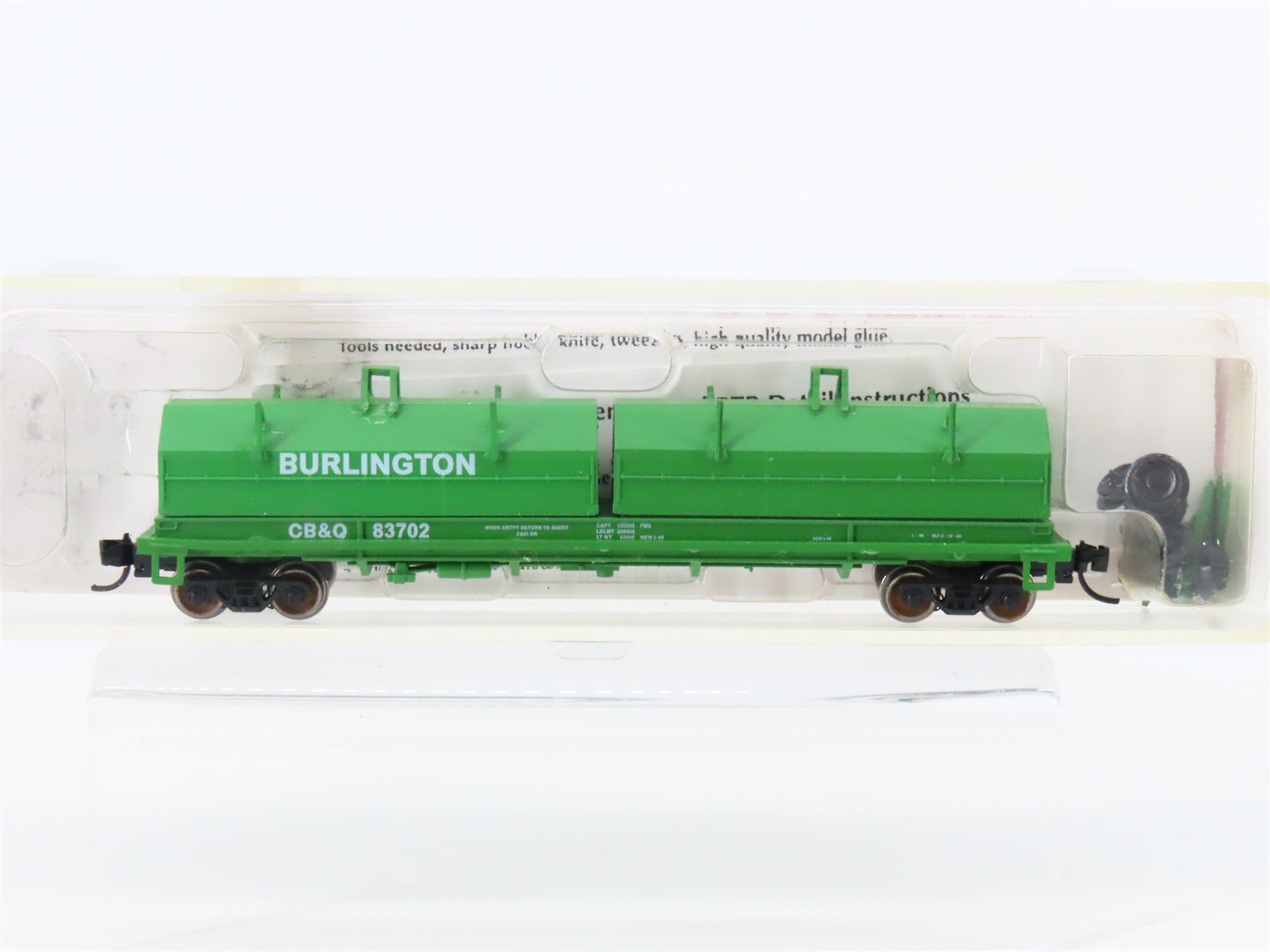 N Red Caboose RN-17701-3 CB&Q Burlington Route Evans Coil Car #83702 - Upgraded