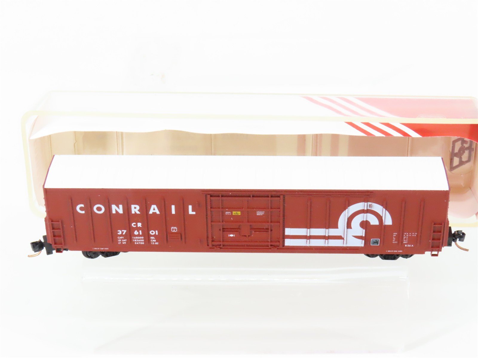 N Scale Red Caboose RN-17289-4 PC&F 62' Insulated Box Car #376101