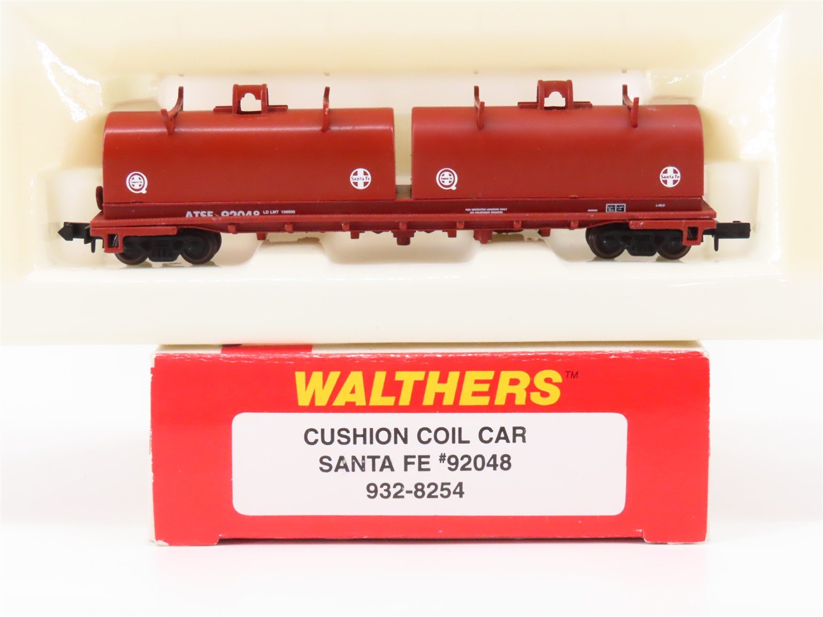 N Scale Walthers 932-8254 ATSF Sante Fe Cushion Coil Car #92048