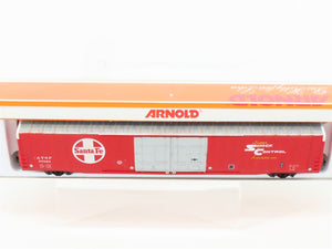 N Scale Arnold 5325 ATSF Santa Fe Super Shock Control 86' Hi-Cube Box Car #35589