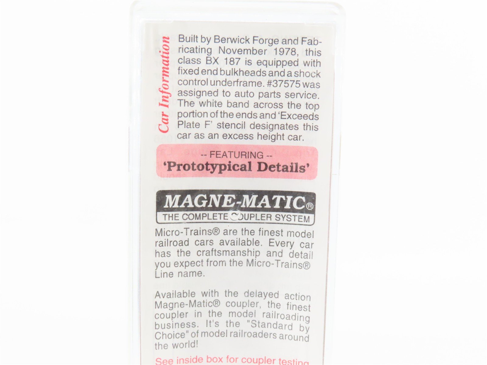 N Micro-Trains MTL 103030 ATSF 60' Excess Height Waffle-Side Box Car #37575