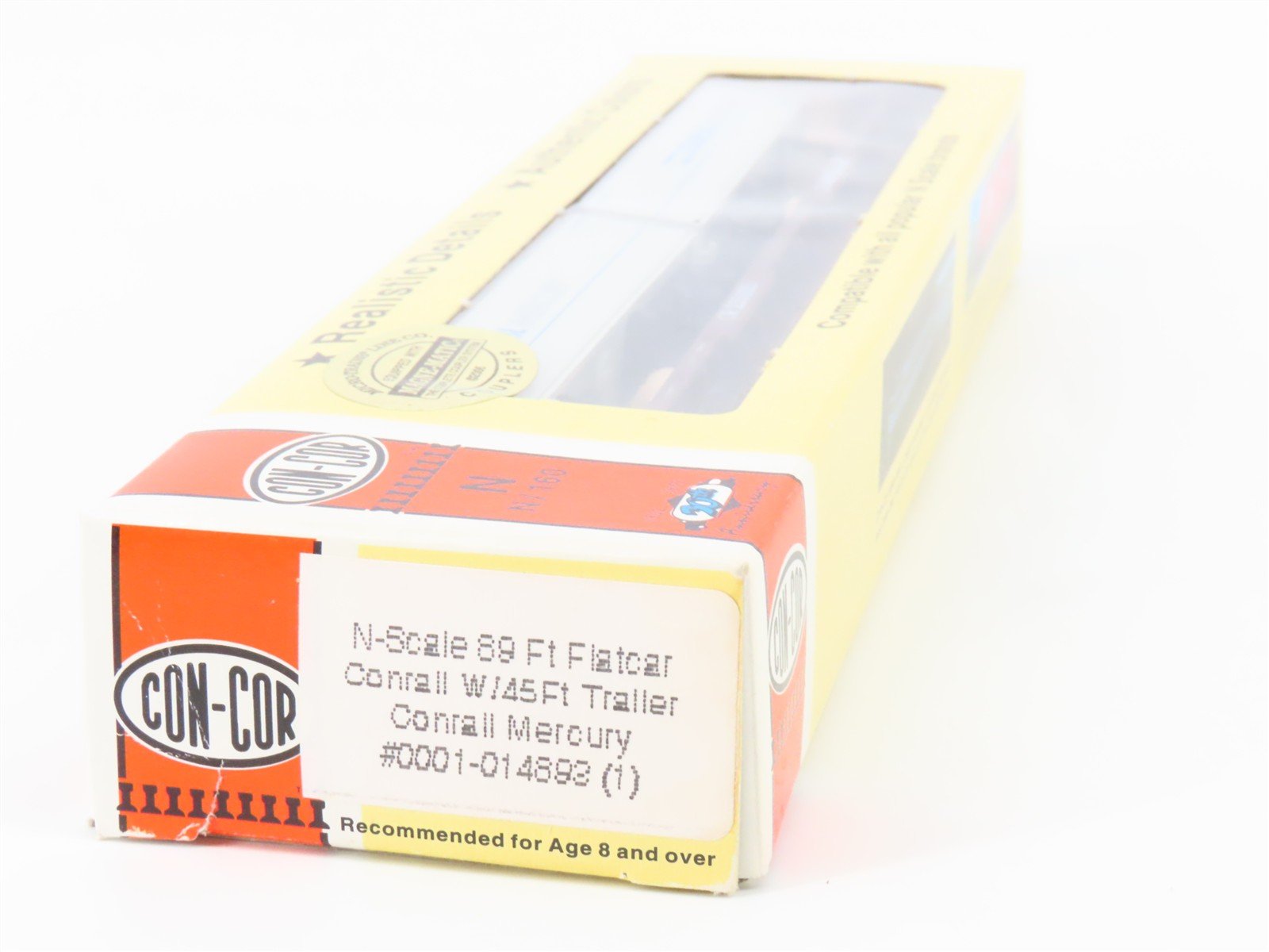 N Con-Cor 0001-014893(1) CR Conrail Mercury 89' Flat Car #235805 w/ Trailers