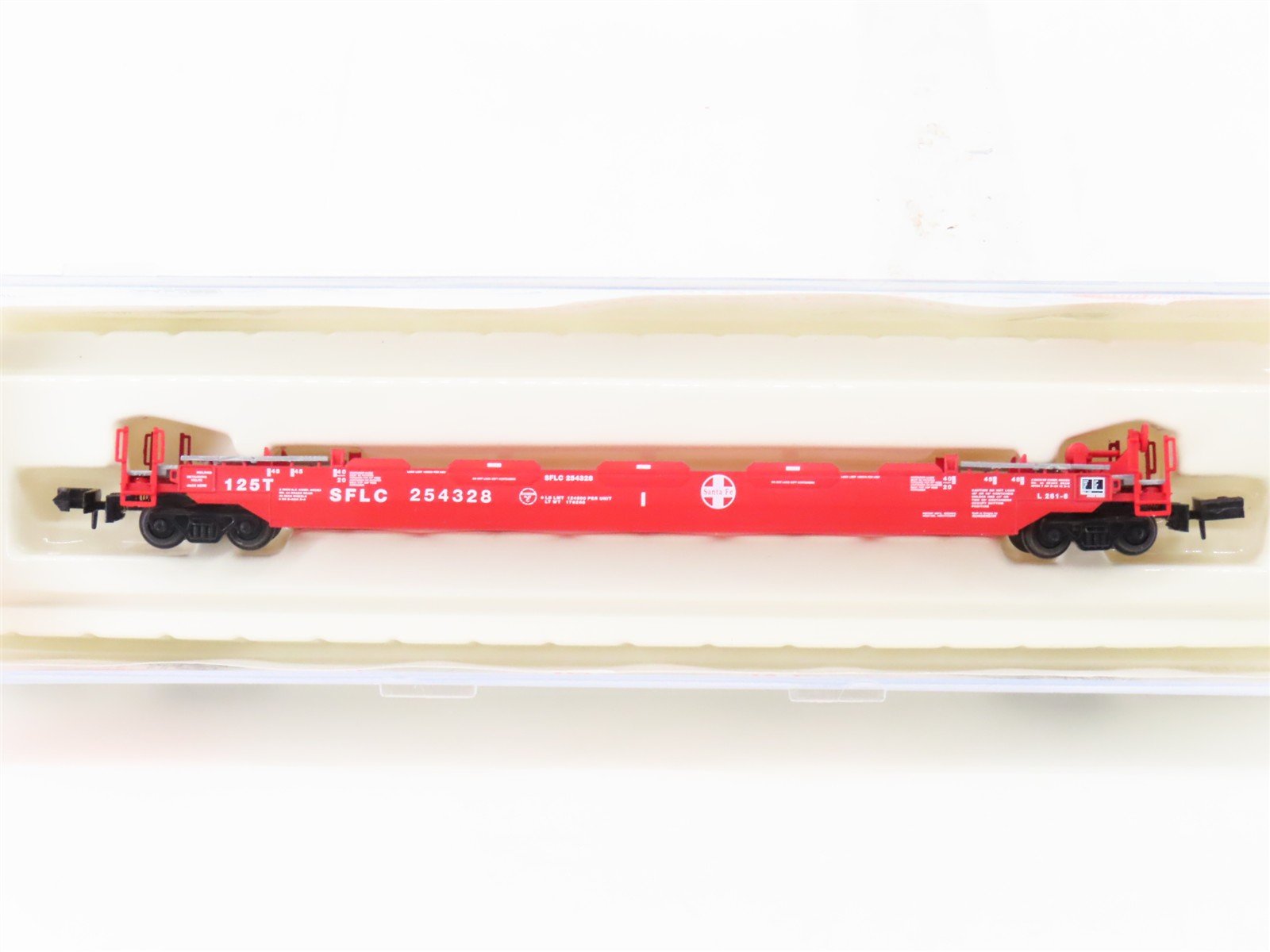 N Scale Roundhouse 8479 SFLC ATSF Santa Fe Husky Stack Well Car #254328