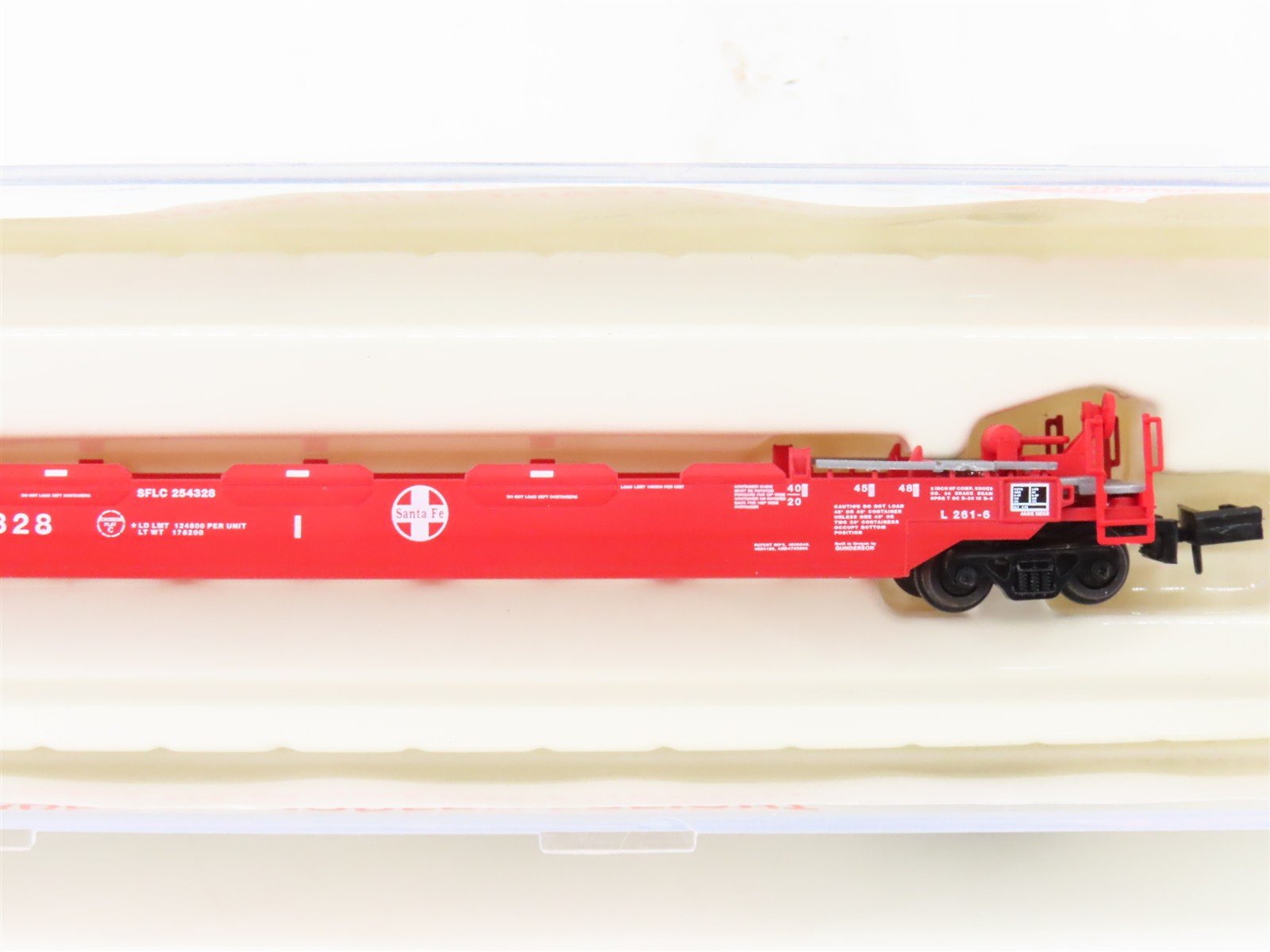 N Scale Roundhouse 8479 SFLC ATSF Santa Fe Husky Stack Well Car #254328