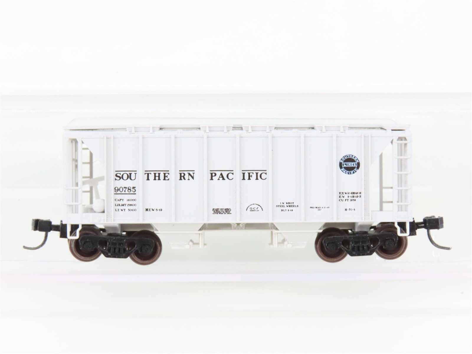 N Scale KATO SP Southern Pacific 2-Bay Covered Hopper #90785