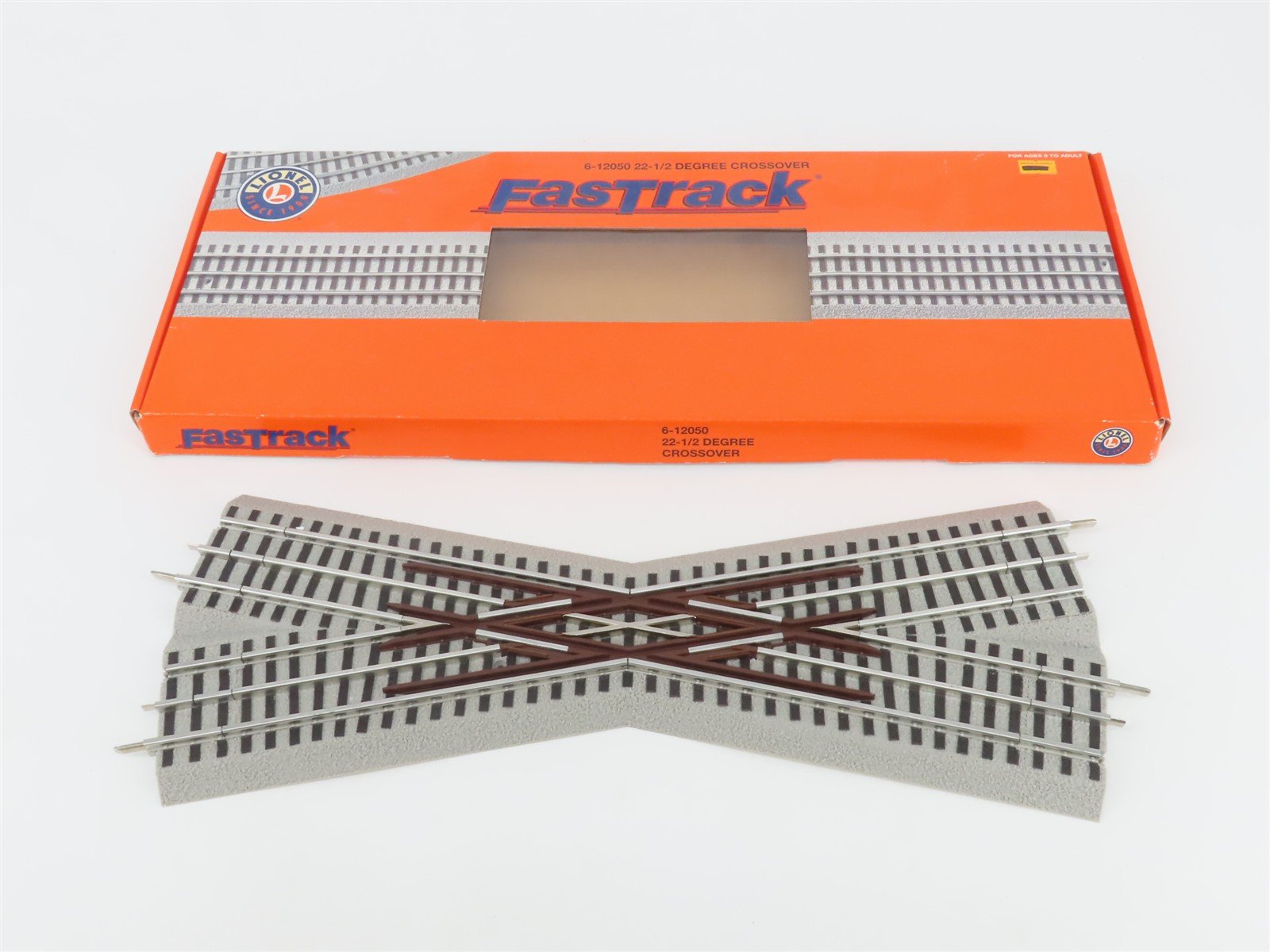 O Gauge Lionel 6-12050 22-1/2 Degree Crossover Track Piece