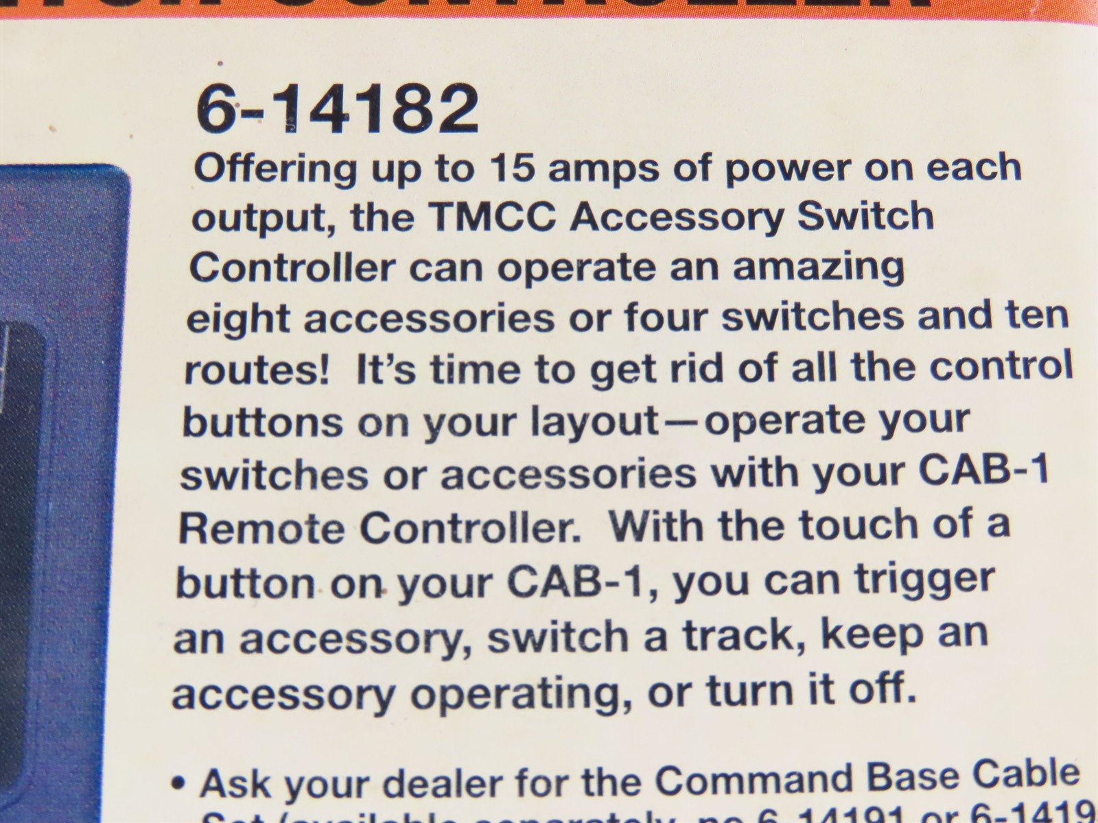 Lionel 6-14182 TMCC Accessory Switch Controller for TrainMaster Command Control