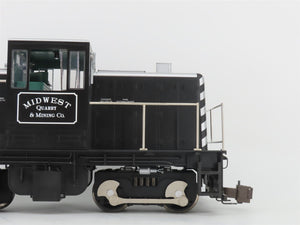 G Scale Bachmann 81896 Midwest Quarry & Mining Co GE 45-Ton Side Rod Diesel