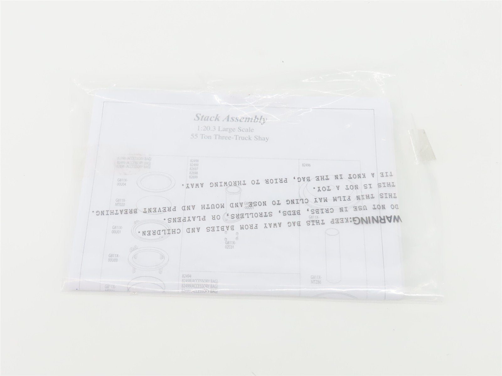 G Scale Bachmann 82494 Oregon Lumber Co 55-Ton Three Truck Shay Steam Loco #110