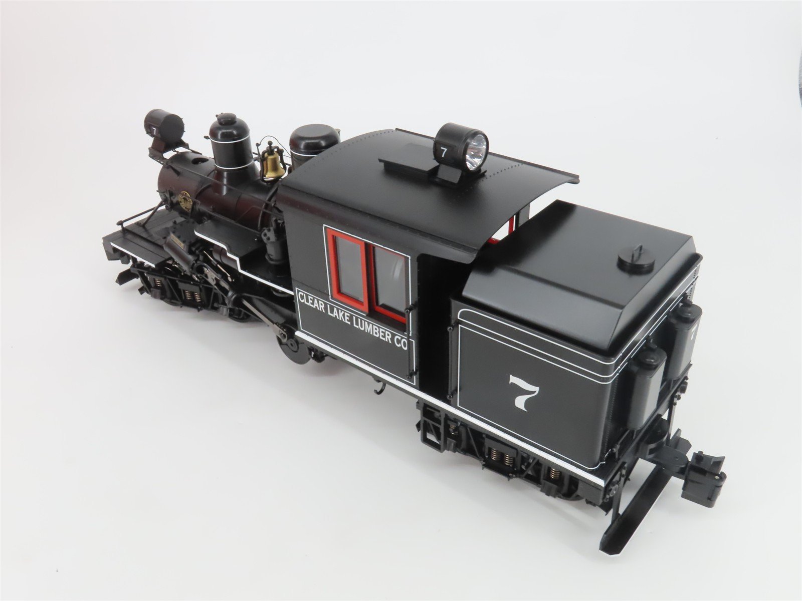 G Scale Bachmann 86093 Clear Lake Lumber Two-Truck Climax Steam #7 wDCC & Sound