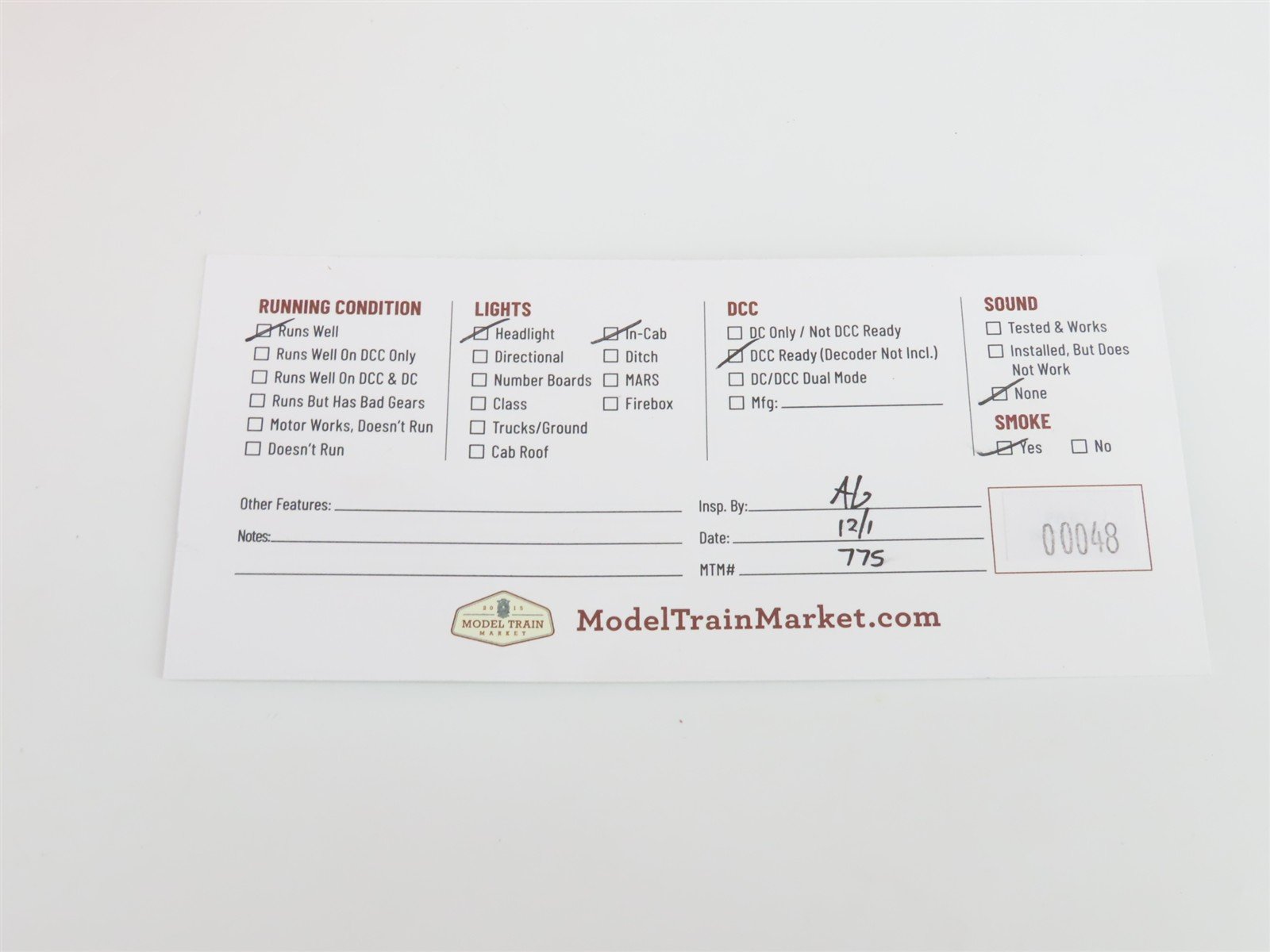 G Scale Bachmann 80996 Sandy River & Rangeley Lake 2-4-4 Forney Steam Loco #12