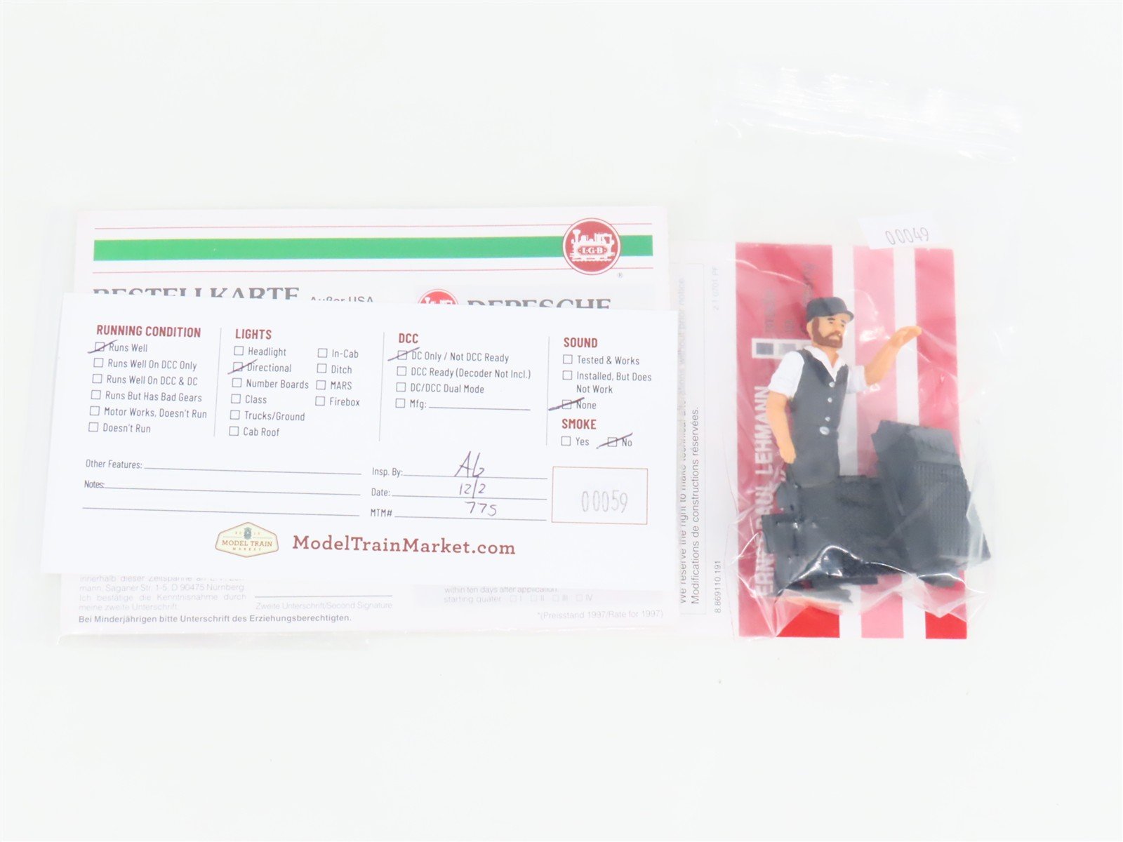 G Scale LGB 20232 UP Union Pacific 2-4-0 Steam Locomotive #1218