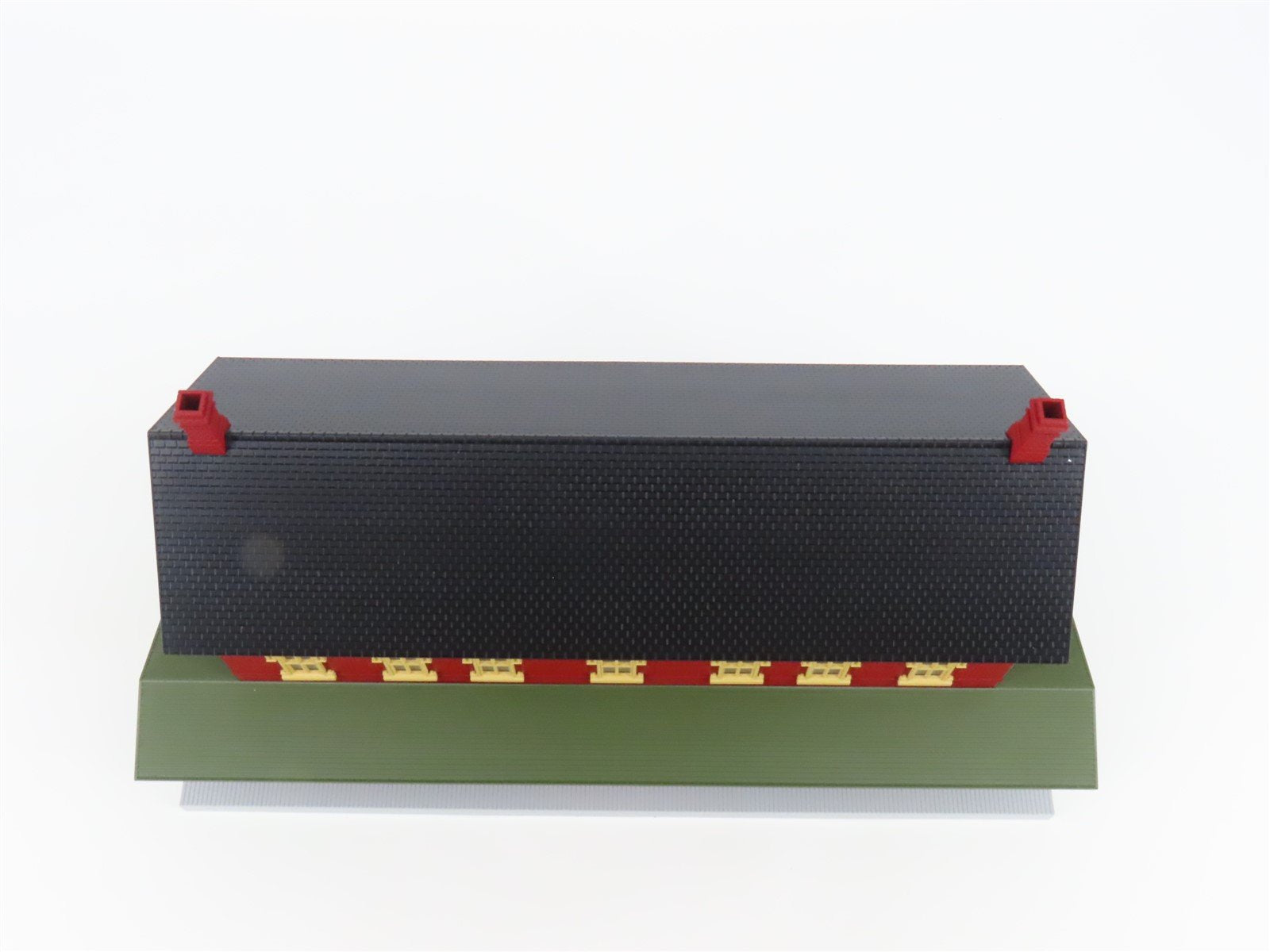 O Scale MTH 30-90094 Dark Red Stone Passenger Station w/Dual Platforms