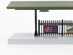 O Scale MTH 30-90094 Dark Red Stone Passenger Station w/Dual Platforms