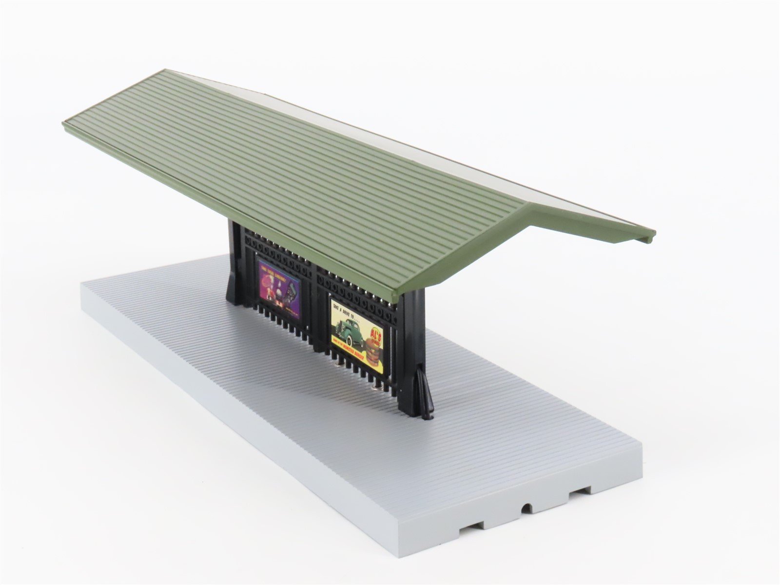 O Scale MTH 30-90094 Dark Red Stone Passenger Station w/Dual Platforms