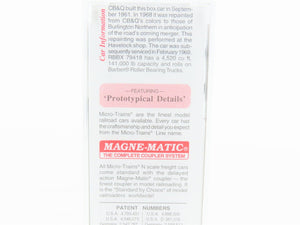 N Micro-Trains MTL 32090 RBBX Burlington Reefer Express 50' Boxcar #79418