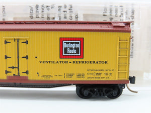 N Micro-Trains MTL 49370 CX Burlington Route /C&S 40' Woodside Reefer #50050