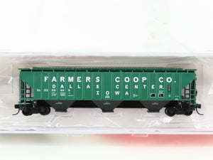 N Intermountain 65378-25 NAHX Famers Coop Dallas Center 3-Bay Hopper Car #56469