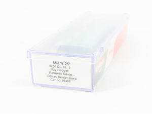 N Intermountain 65378-25 NAHX Famers Coop Dallas Center 3-Bay Hopper Car #56469