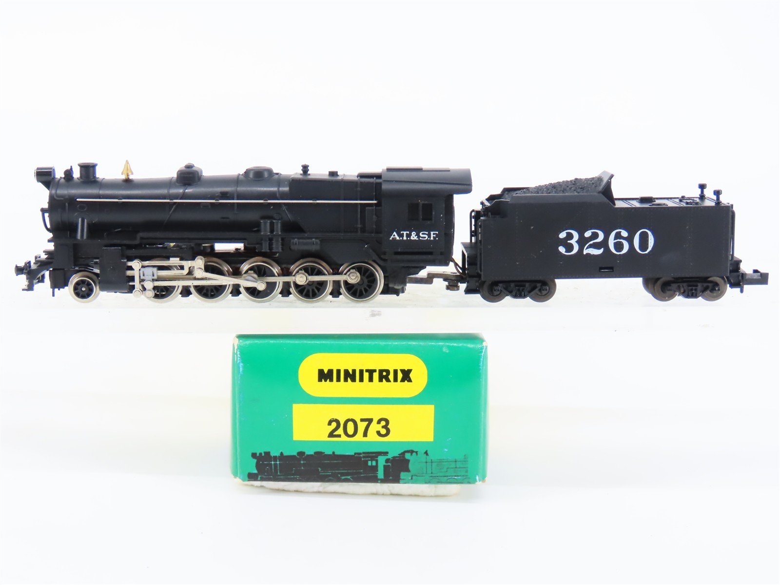 N Scale Minitrix 2073 ATSF Santa Fe 2-10-0 Steam Locomotive #3260