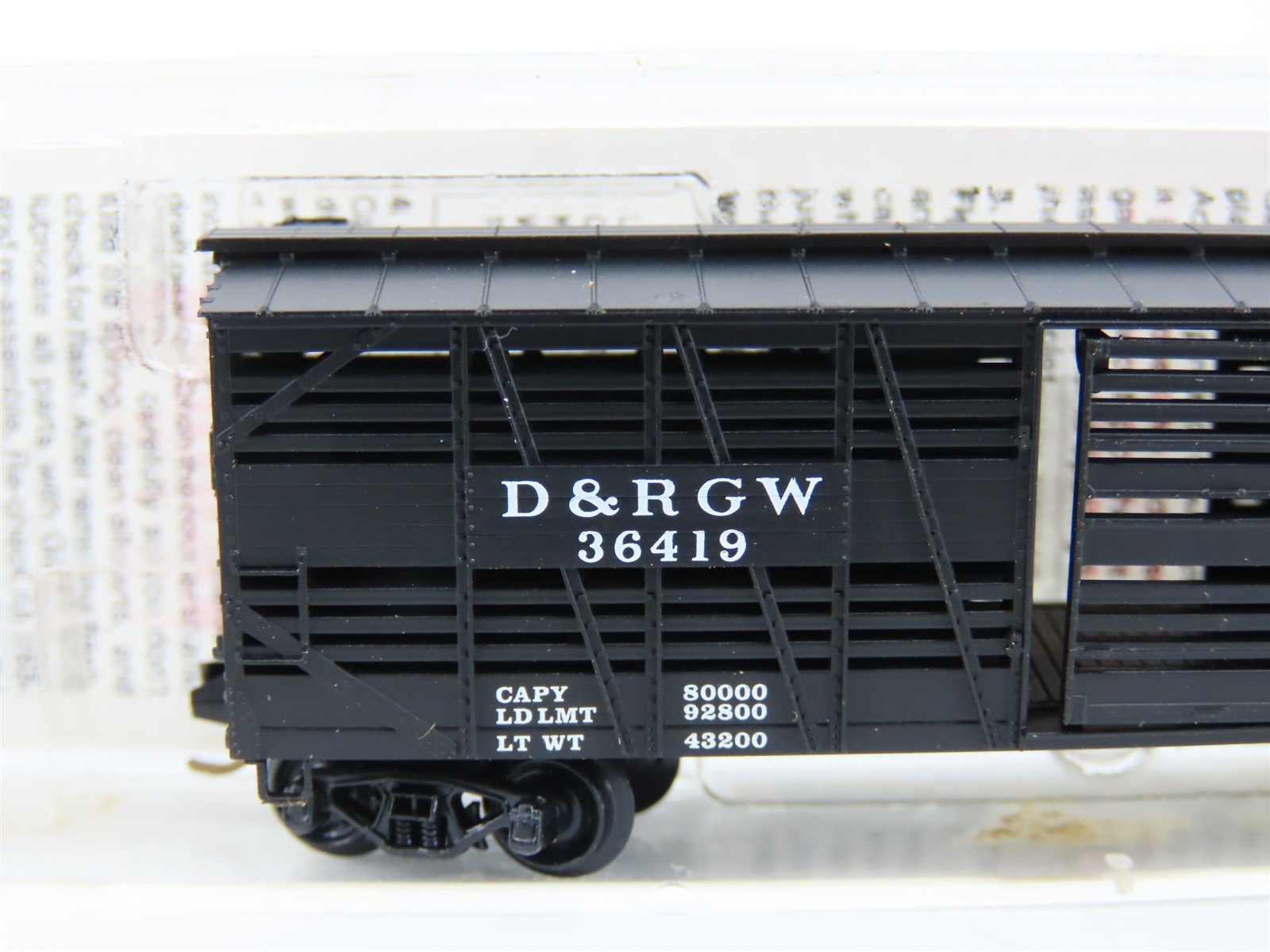 N Scale Micro-Trains MTL 35090 DRGW Rio Grande 40' Despatch Stock Car #36419