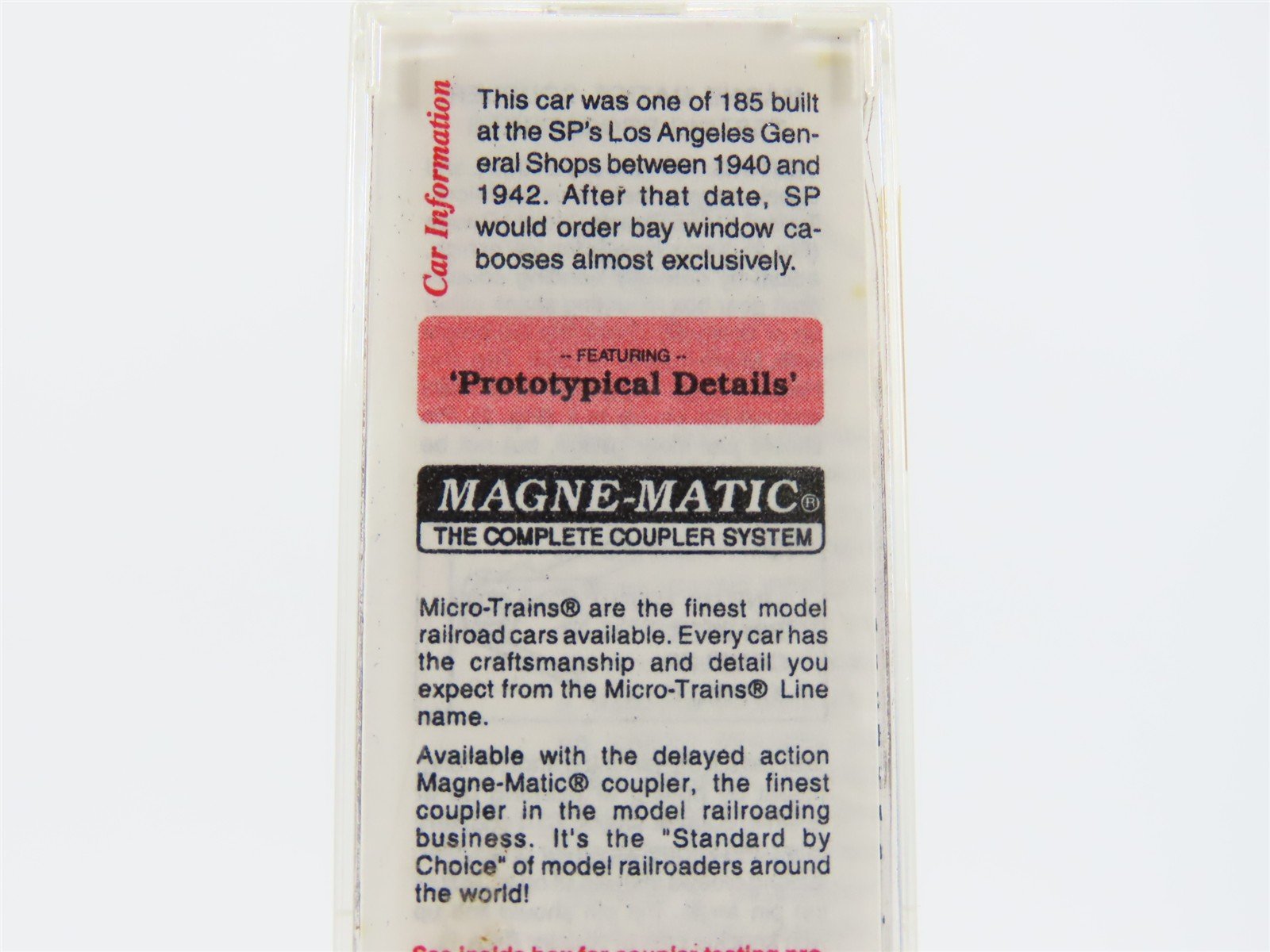 N Scale Micro-Trains MTL 100050 SP Southern Pacific 36' Steel Caboose #1134