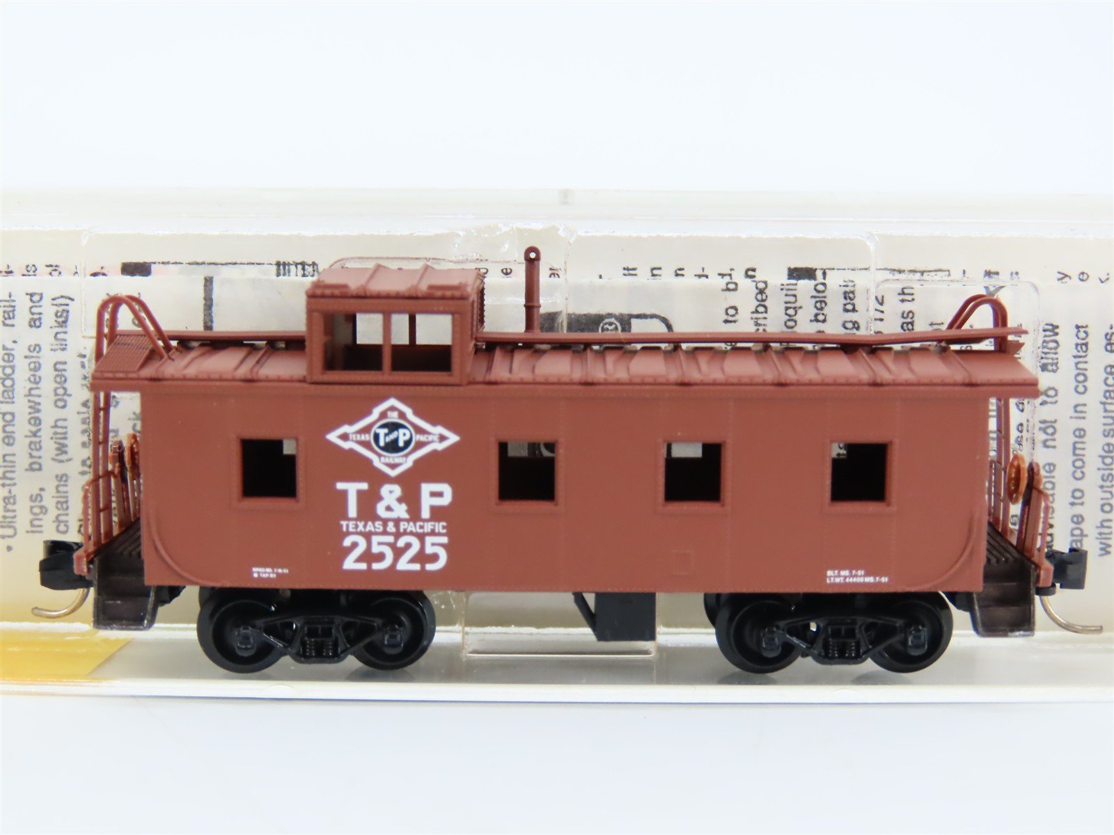 N Scale Micro-Trains MTL 100010 T&P Texas & Pacific 36' Steel Caboose #2525