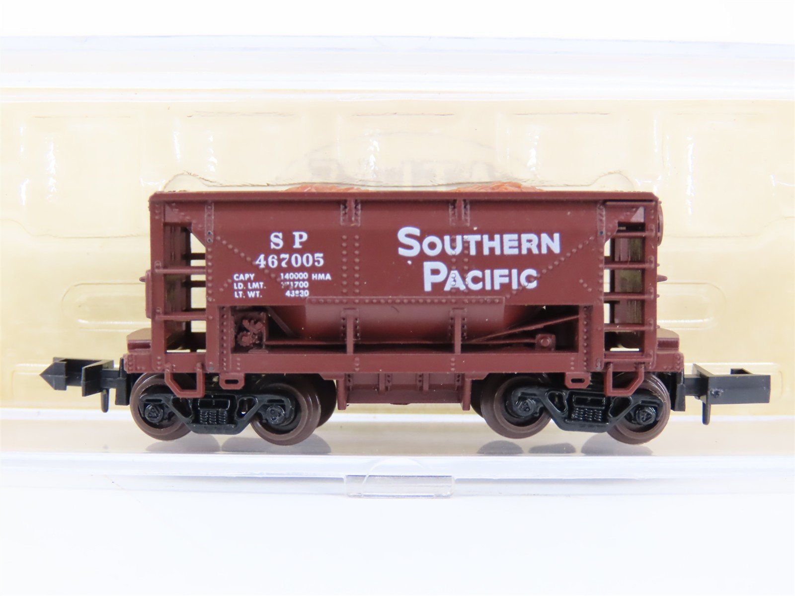 N Scale Atlas 3218 SP Southern Pacific 70-Ton Ore Hopper Car #467005 w/Ore Load