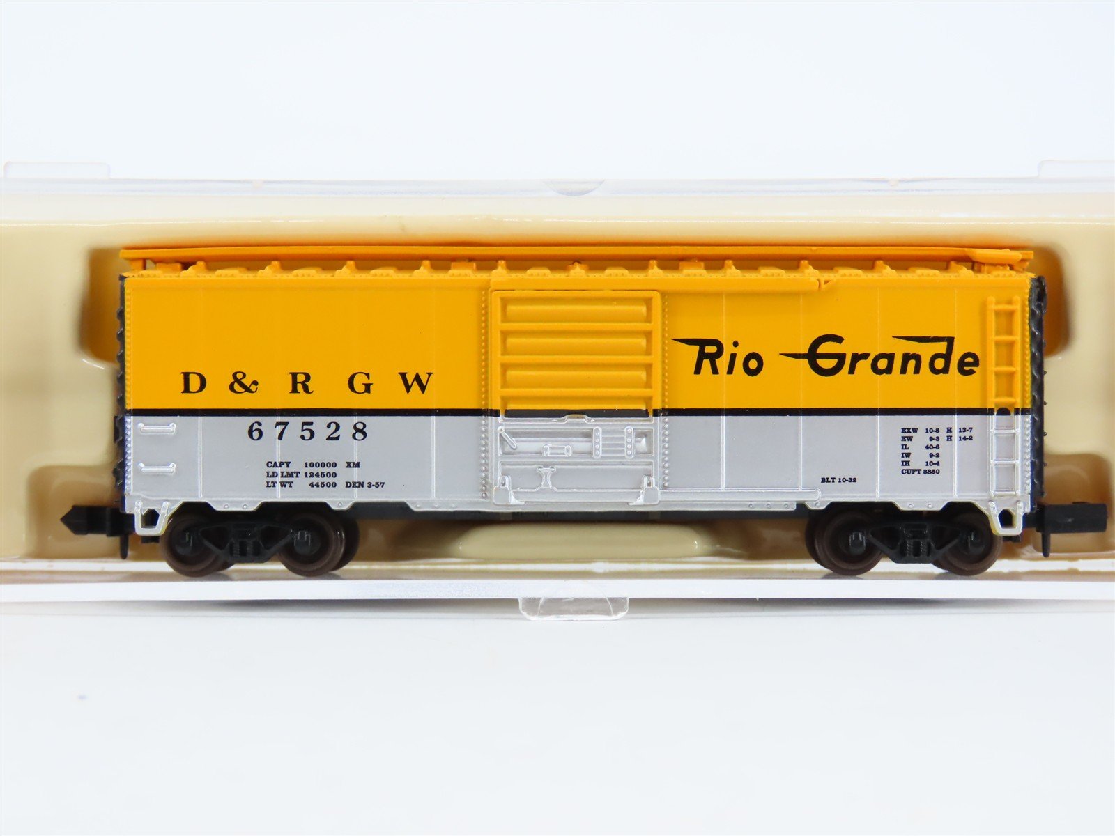 N Scale Atlas 34321 DRGW Rio Grande 40' Boxcar #67528