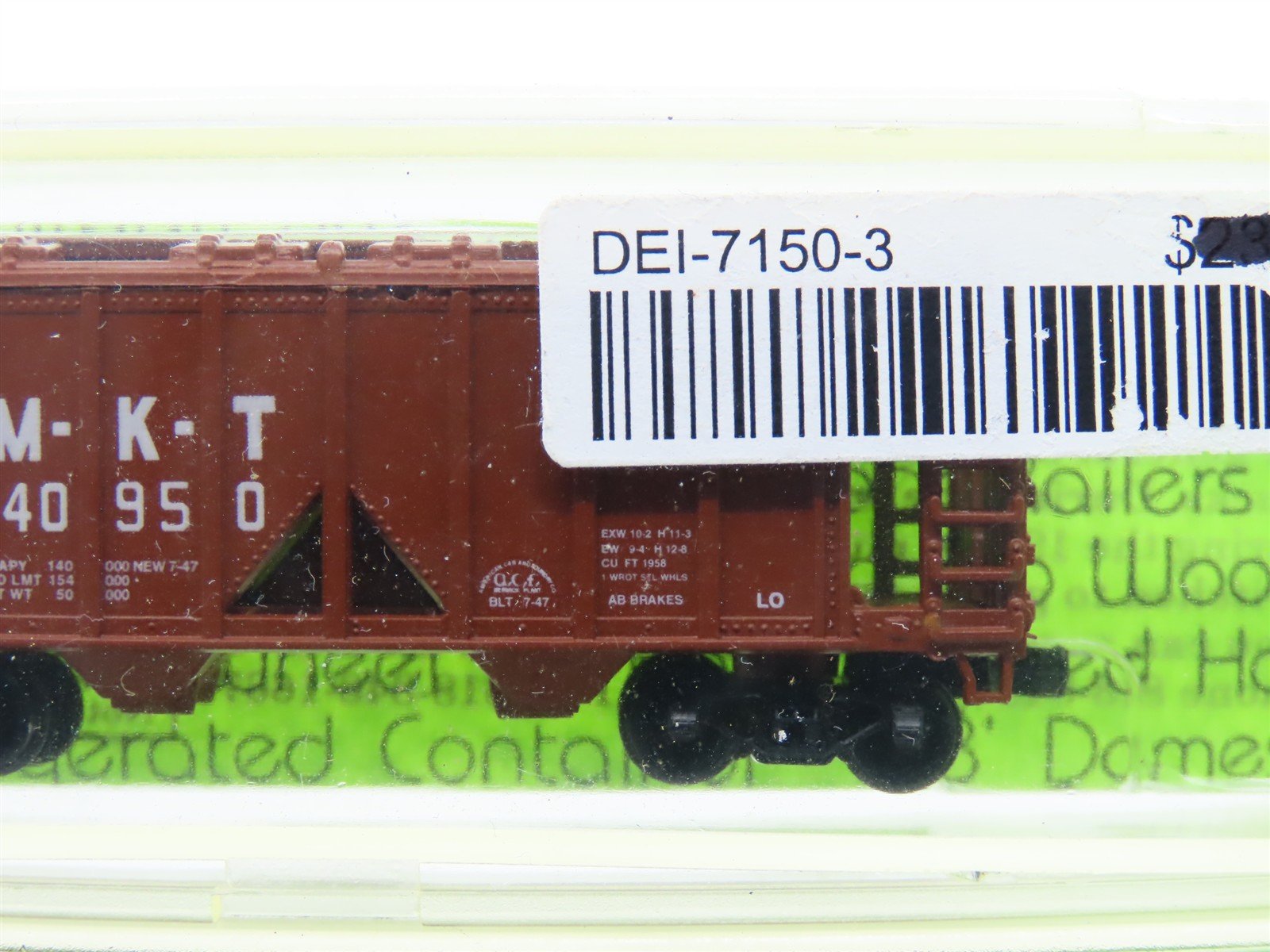 N Deluxe 7150 MKT Missouri Kansas Texas 2-Bay Covered Hopper Car 3-Pack SEALED